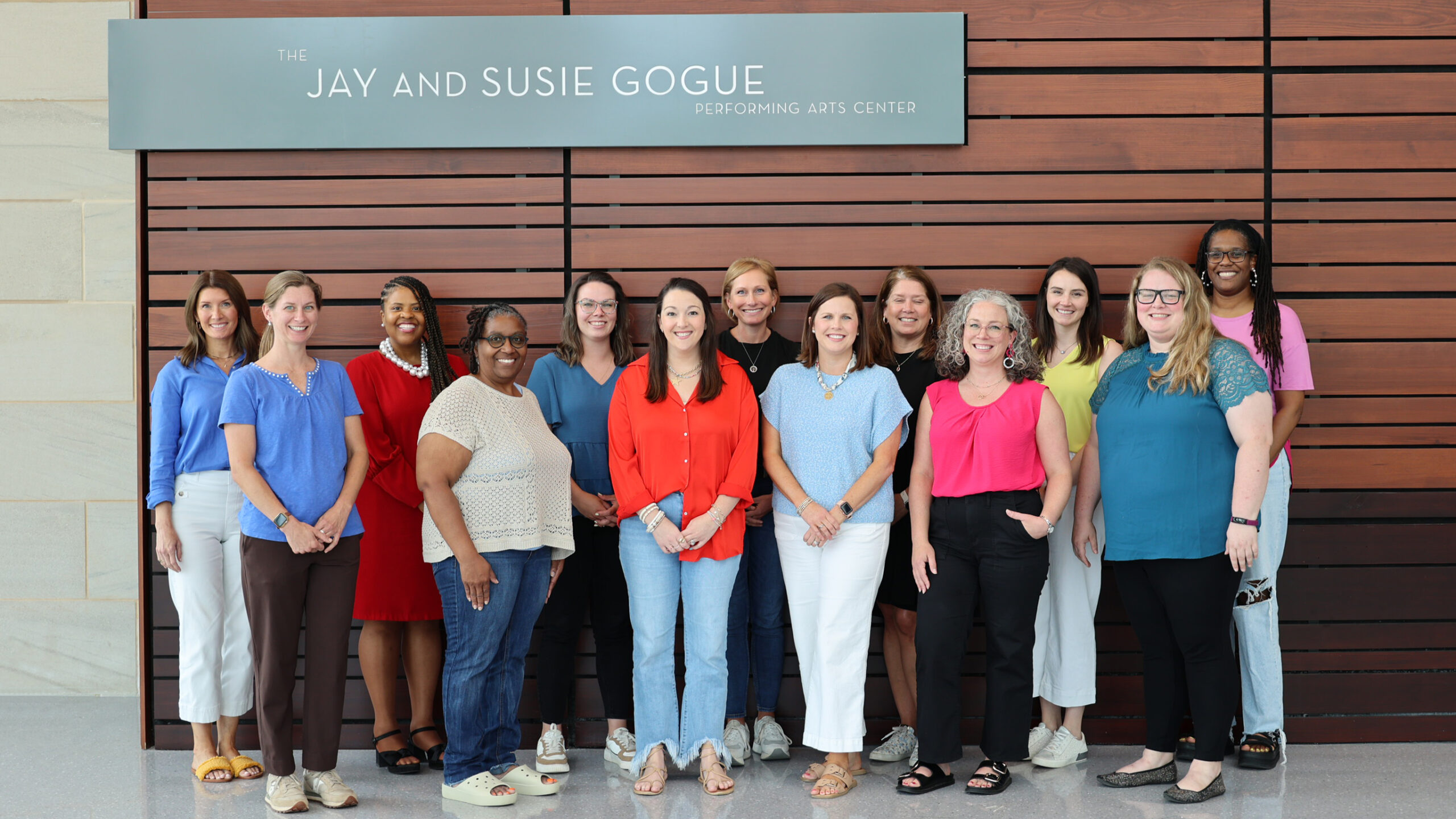 GCA_Newsletter 2025–26 season collage; graphic featuring the Gogue Center's 2025–26 season logo surrounded by image of select artists and performances featured within the season.