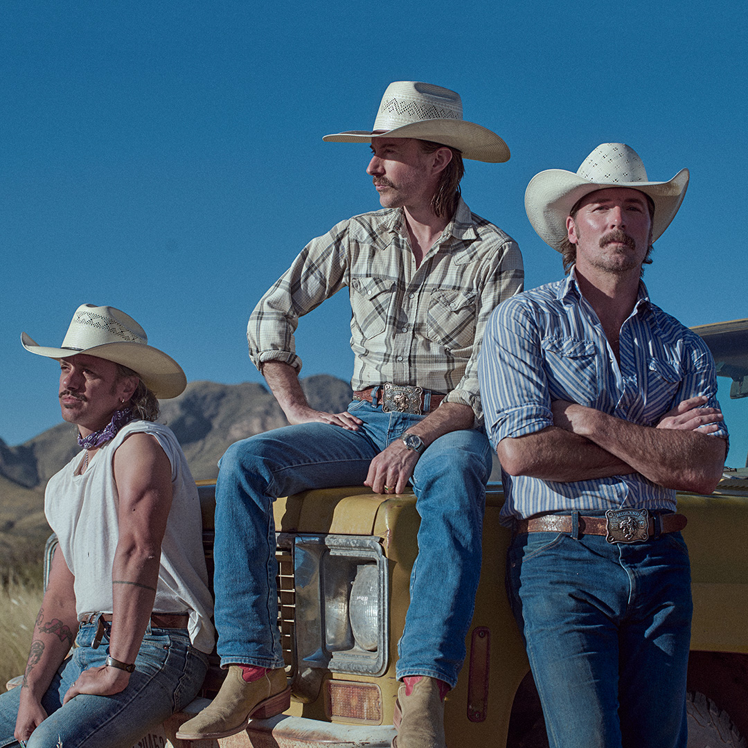 Image: Members of the band Midland pose for a promotional photograph.